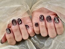 ヒラソルネイル(Girasol nail)/「マグネットにミラー」