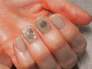 ビューティトリップ(Beauty TRIP)/雪の結晶ネイル　