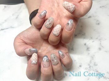 ネイルコテージ 新宿南口店(Nail cottage)/チェックネイル　¥12100