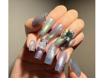 ケーネイルアトリエ もみじヶ丘店(K nail atelier)/マグネット×ジルコニアパーツ