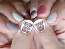 アミュリー ネイル アトリエ(Amury nail atelier)/マット チェック くすみカラー