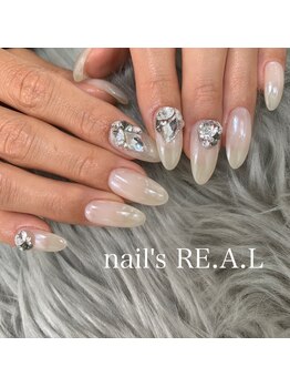 ネイルズリアル 倉敷(nail's RE.A.L)/ビジューネイル