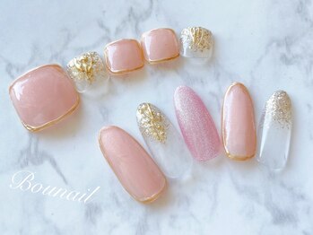 ボネール(nail & eyelash Bounail)/お揃い20960円 同時施術 ミラー