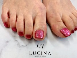 Hー231上品赤マグネットネイル