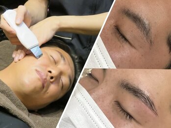 リリーサロン 松本平田店(LILYSalon)の写真/【男のための美顔サロン】汚れ・黒ずみ解消！人気セットの毛穴洗浄＆まゆ毛ワックス脱毛（1回）¥8800!!