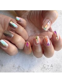 ニュアンスラインアートネイル