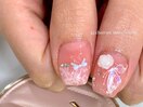 チークネイル＋パーツ追加＊板橋