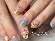 クリーク(CREEK)/夏祭り押し花ひまわりカラー