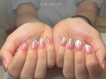 オーロラグラデーションネイル