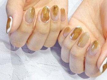 キャミ ネイル(CAMMY NAIL)/ブラウン系ニュアンスネイル