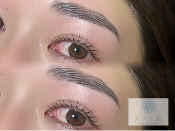 美人ヶ丘 三軒茶屋の写真/《22時迄営業/三軒茶屋駅徒歩5分》人気No.1★まつげパーマ+眉毛ワックス¥7500/1度のご来店で目元が整う♪