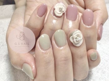 ジーエスネイル(GS NAIL)/ぷっくりフラワーネイル