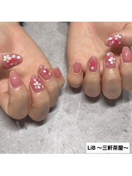 リブ 三軒茶屋(LiB)/桜ネイルデザイン