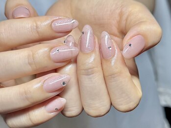 美爪ワンカラー/シアーピンク