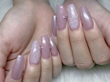 戸部担当★シンプルレースネイル