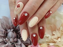 ディーネイル 天王寺(D-nail)/(松崎)ニット×アーガイル