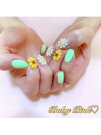 ひまわりネイル