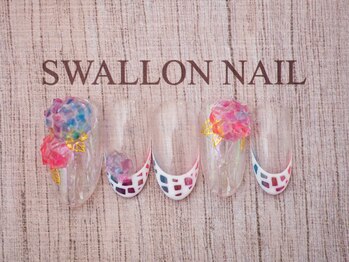 スワロンネイル(SWALLON NAIL)/梅雨ネイル