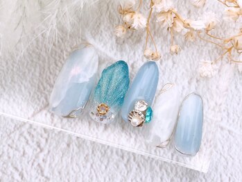 ネイルサロンフォーユー(for u)/ぷっくり貝殻ネイル¥7980