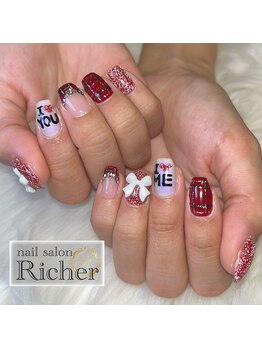 エスフィーネイルサロン リシェル(Esfy nailsalon Richer)/バレンタインネイル
