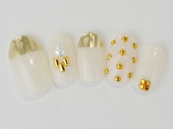 ネイルサロン ドレリッチ 大宮店(drerich)/純金ミラーフレンチ