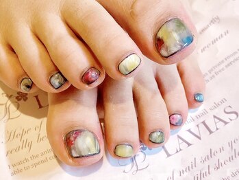 プロフェッショナル ネイルサロン ラヴィアス(LAVIAS)/【フット】10本アートし放題