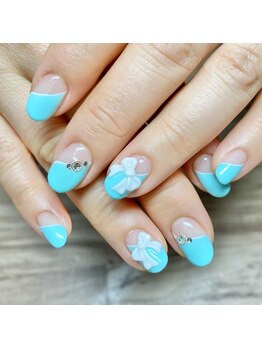 クリーク(CREEK)/定額ティファニー風リボンネイル