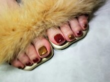 シュガーネイル(sugar nail)/ボルドー＆マグネット　フット