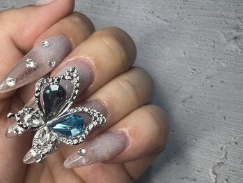 スカルプ研究所 バイ ネイルスミス(Nailsmith)/【Mサイズ】クリアグラデ×パ-ツ