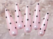 アイネイルズ 町田店(I nails)/パールロングドットネイル9480円