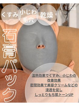 アンドミーナ(&Mina)の写真/【石膏パック】備長炭配合パパインマスク・自己発熱型の備長炭配合石膏マスク★