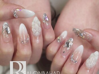 サロンバハル(SALON BAHAR)の写真/【自爪のコンプレックスをカバー】折れやすい爪や、深爪の自然な長さ出し◆1本~OK◎憧れのロングネイル♪