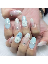 ぷっくりお花アート☆