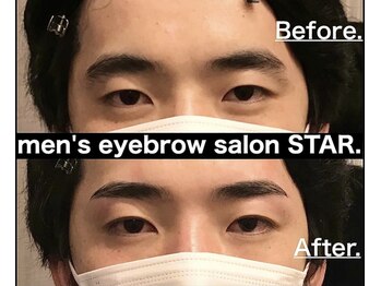 スター 新宿 新宿御苑(★STAR)/施術例　新宿メンズ眉毛