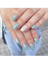 ミントリーフ バイ リート(Mint leaf by Reat)/ターコイズブルー×フラワー