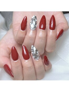 チップワンカラー+埋め尽くし