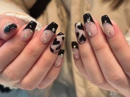 ハートフレンチネイル