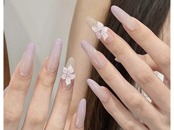 チップスカルプ長さだし3D花