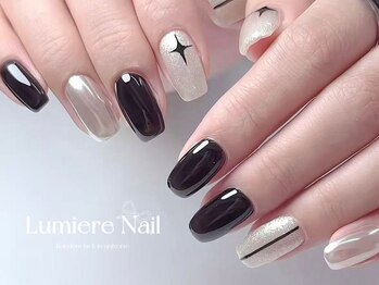 ルミエール ネイル モンナカ(Lumiere Nail Monnaka)/オンブレフレンチ/冬ネイル