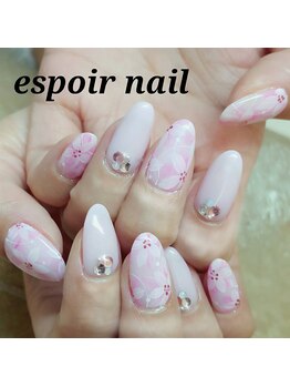 ネイルアンドアイラッシュサロン エスポアール(nail&eyelash salon espoir)/桜カラーネイル 90分コース