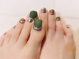 秋色フットネイル【Cher nail】