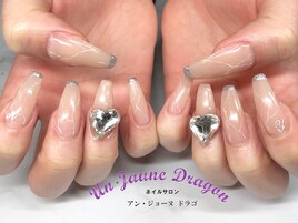 【ロングネイル】天然石ネイル