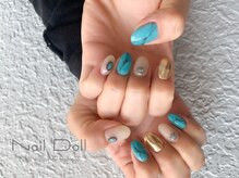 ネイルドール(Nail Doll)/ターコイズ風ネイル
