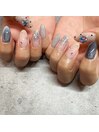 ハート × ワントーンネイル ♪