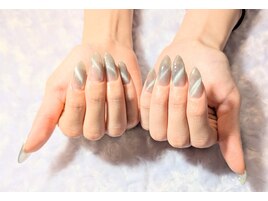 透明感あるマグネットネイル♪