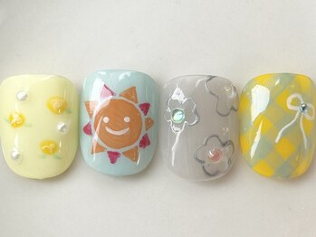 カラ ネイル 中津店(calla nail)/夏フットデザイン