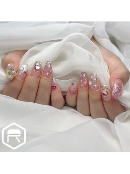 レディスペネイル ノウラ 名駅店(Redispe nail NouRa)/ピンクキラキラネイル