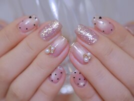 ドットネイル　秋ネイル