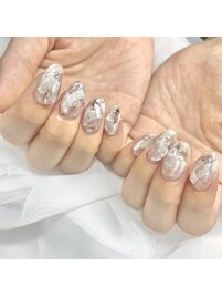 ぷくぷく　ホイルネイル