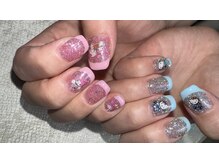 御爪処 あんみつ/フラッシュネイル×フレンチ